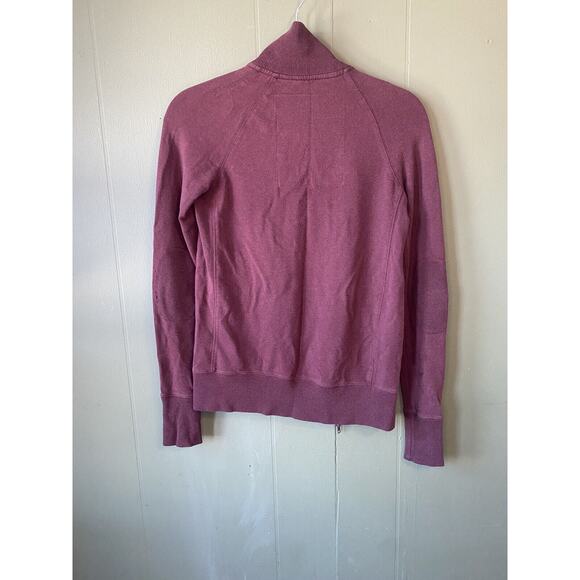 Abercrombie & Fitch Sweater Womens Small Vintage Embroidered Elbow Patch Zip Up - Picture 5 of 11